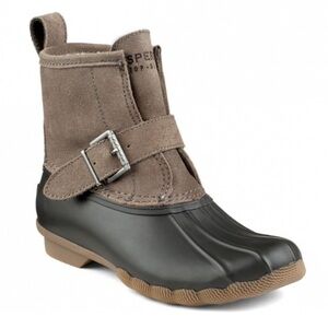 Sperry Womens Top-Sider Rip Water Duck Rain Waterproof Boot Graphite/Black Sz 5M